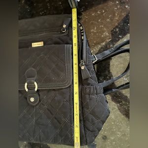 Vera Bradley black quilted backpack